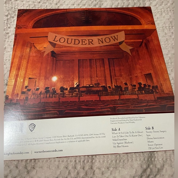 Taking Back Sunday Louder Now Vinyl 2009 Pressing - Never Used - WITH FREE CASE - Picture 6 of 9